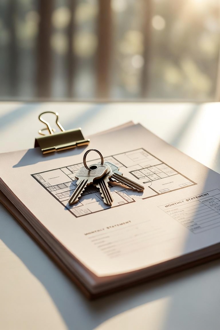 Keys and a property file on the desk